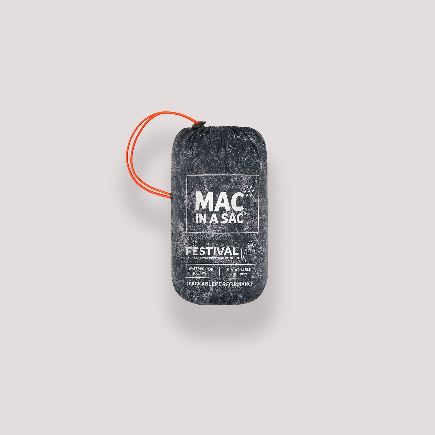 Poncho Packable Waterproof Cape - Graphite Etch