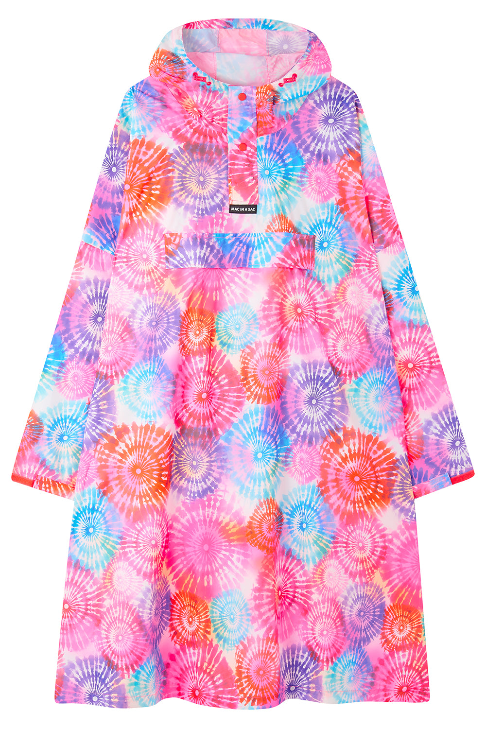Poncho Packable Waterproof Cape - Tie Dye