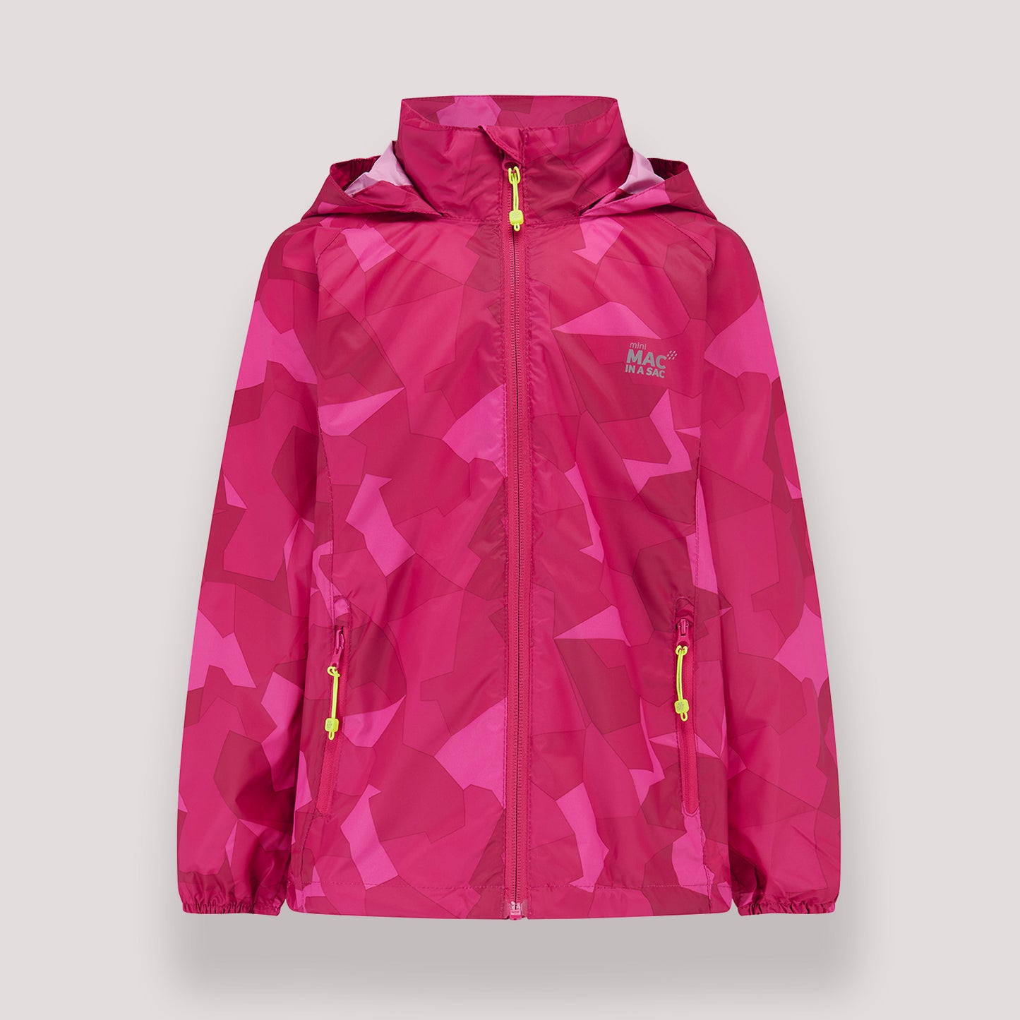 Origin Mini Packable Waterproof Kids Jacket - Pink Camo Tonal Zip