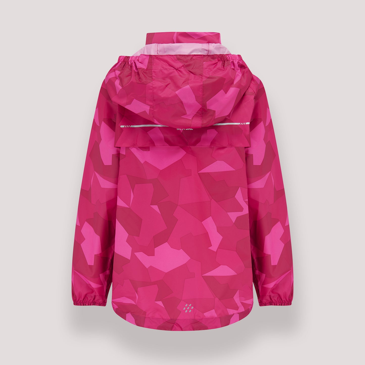 Origin Mini Packable Waterproof Kids Jacket - Pink Camo Tonal Zip