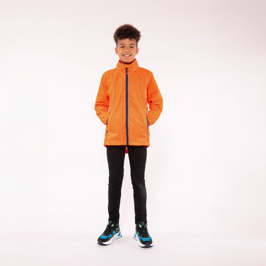 Origin Mini Packable Waterproof Kids Jacket - Neon Orange