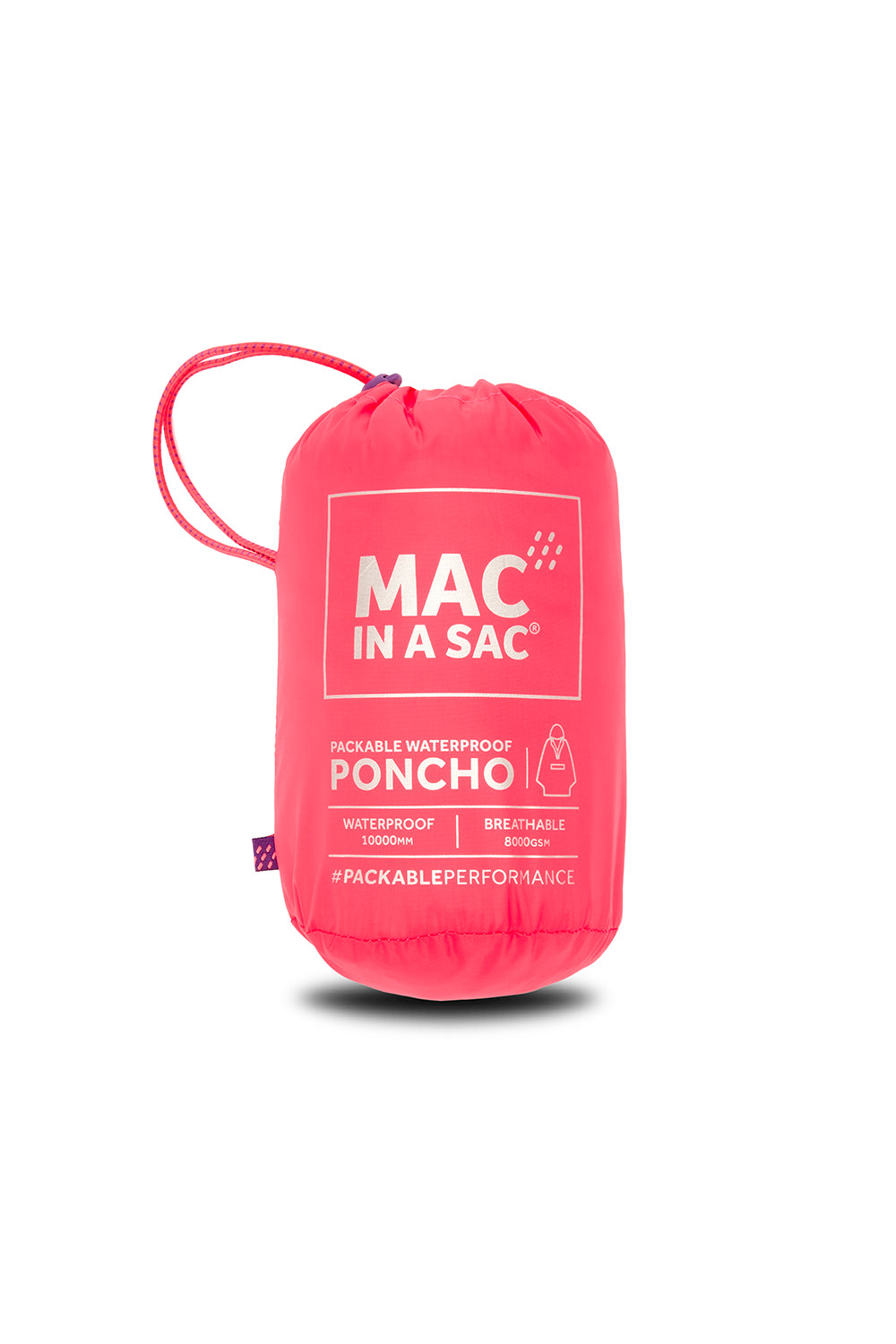 Poncho Packable Waterproof Cape - Neon Watermelon