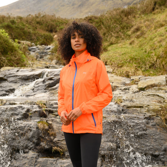 Origin Packable Waterproof Jacket - Neon Orange