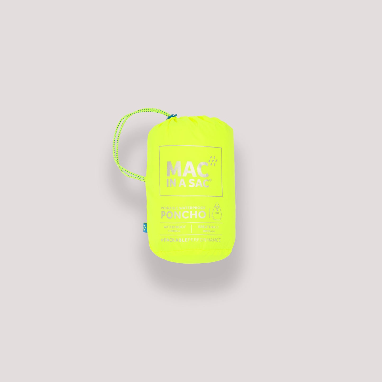 Poncho Packable Waterproof Cape - Neon Yellow