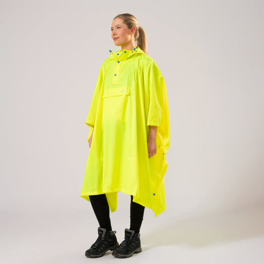 Poncho Packable Waterproof Cape - Neon Yellow