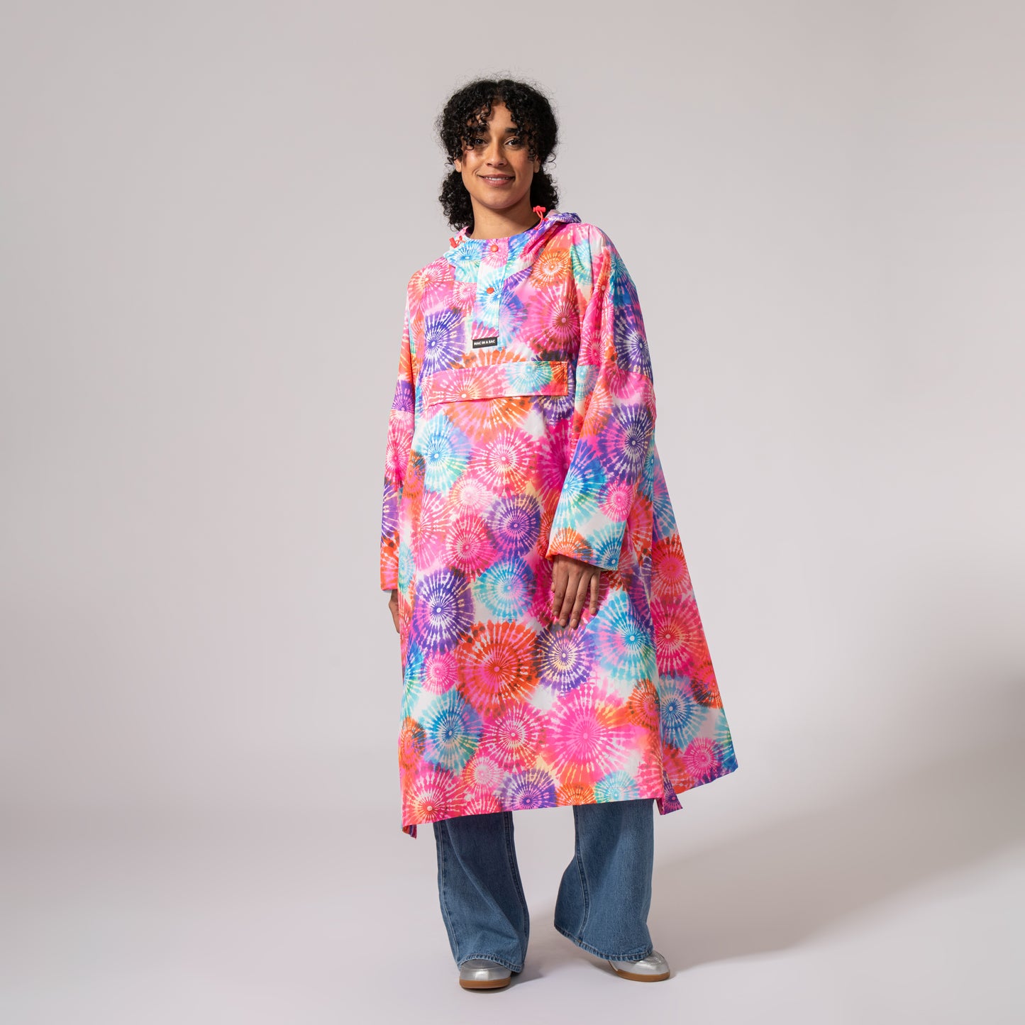 Poncho Packable Waterproof Cape - Tie Dye