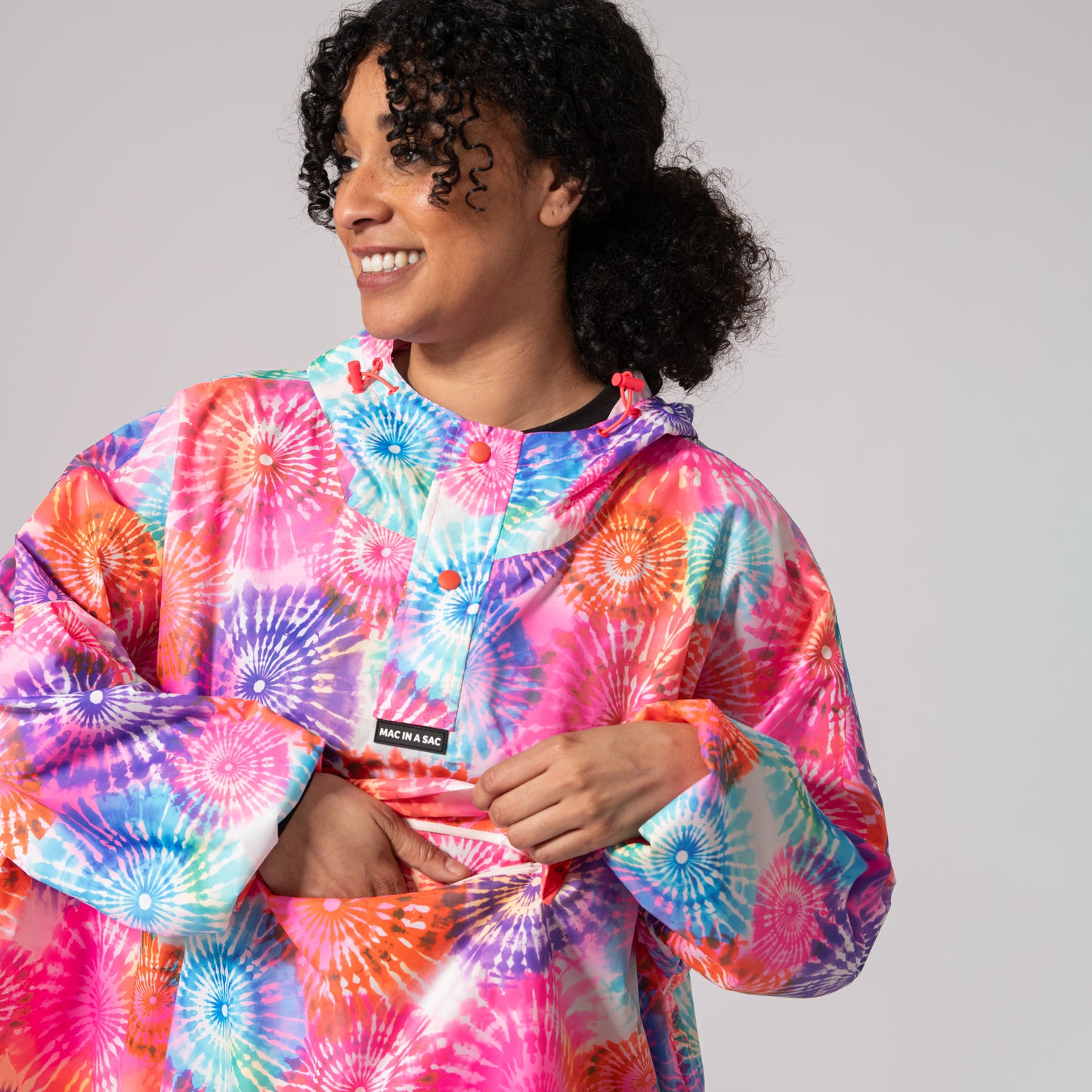 Poncho Packable Waterproof Cape - Tie Dye