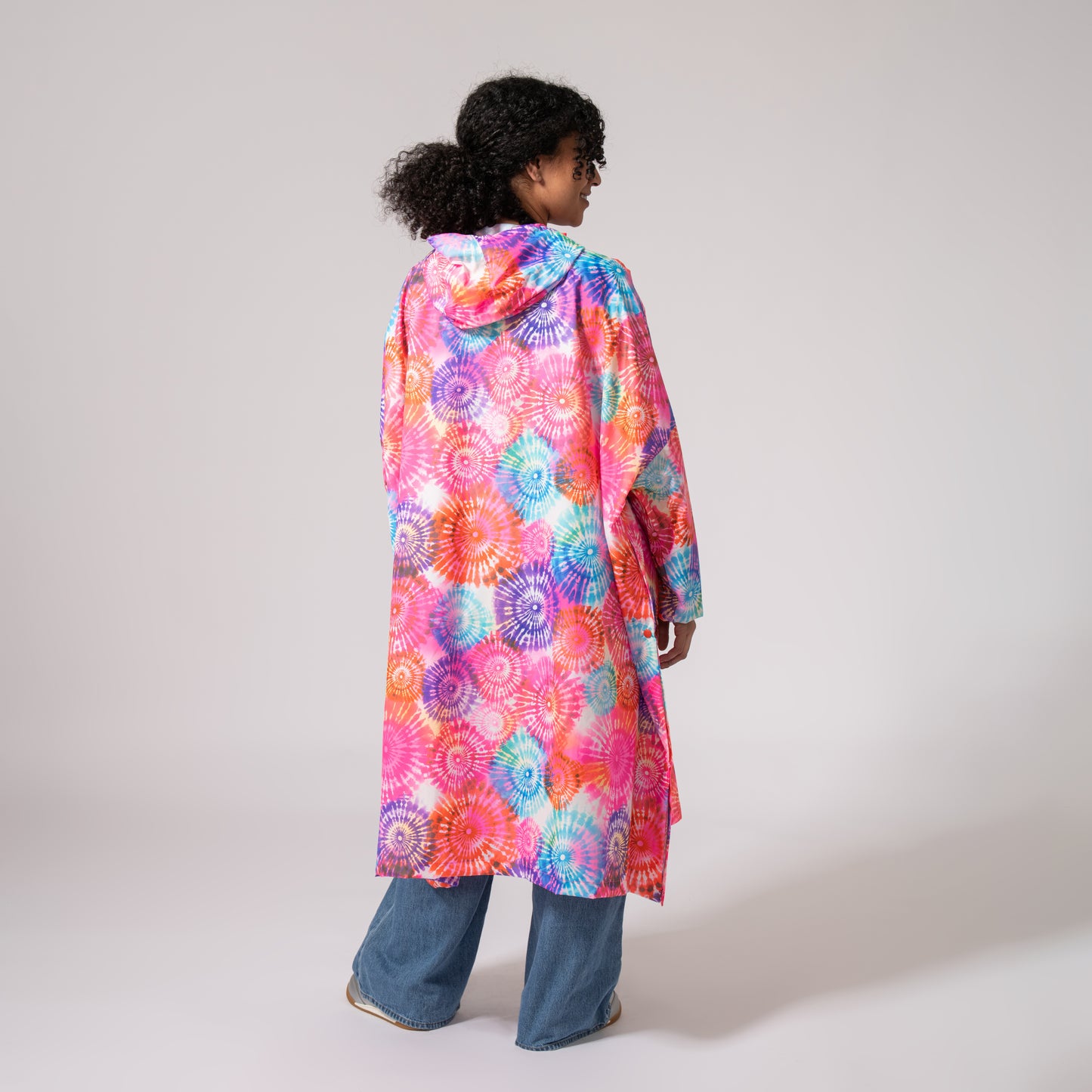 Poncho Packable Waterproof Cape - Tie Dye