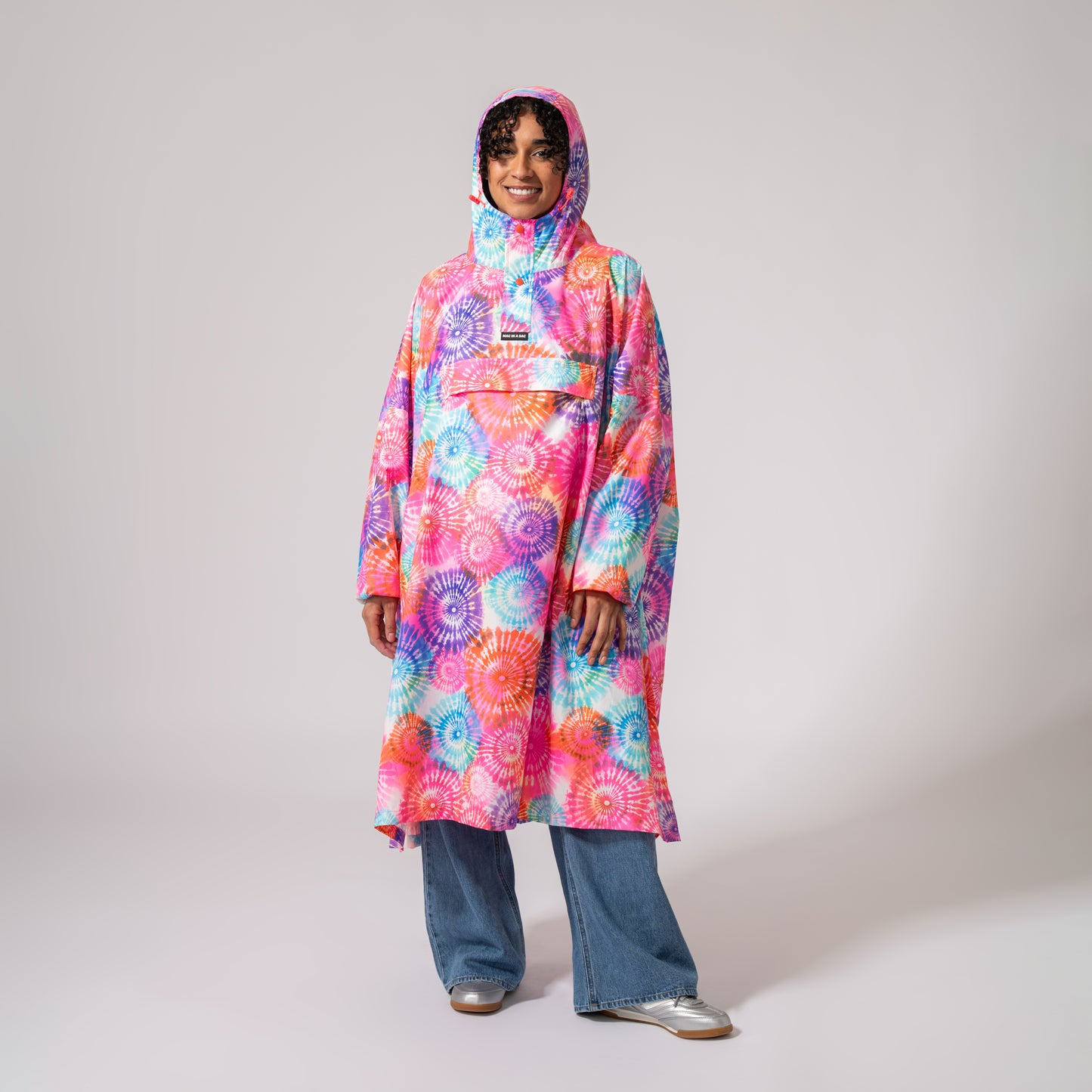 Poncho Packable Waterproof Cape - Tie Dye