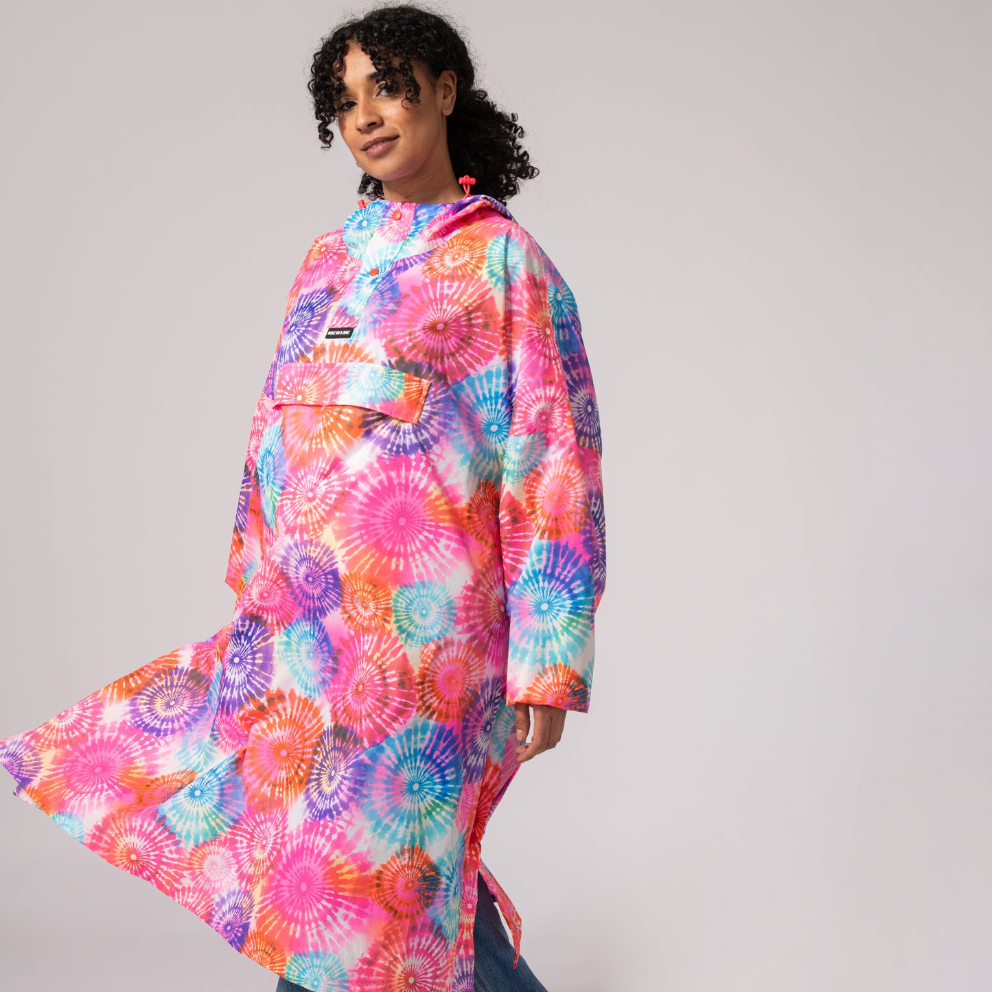 Poncho Packable Waterproof Cape - Tie Dye