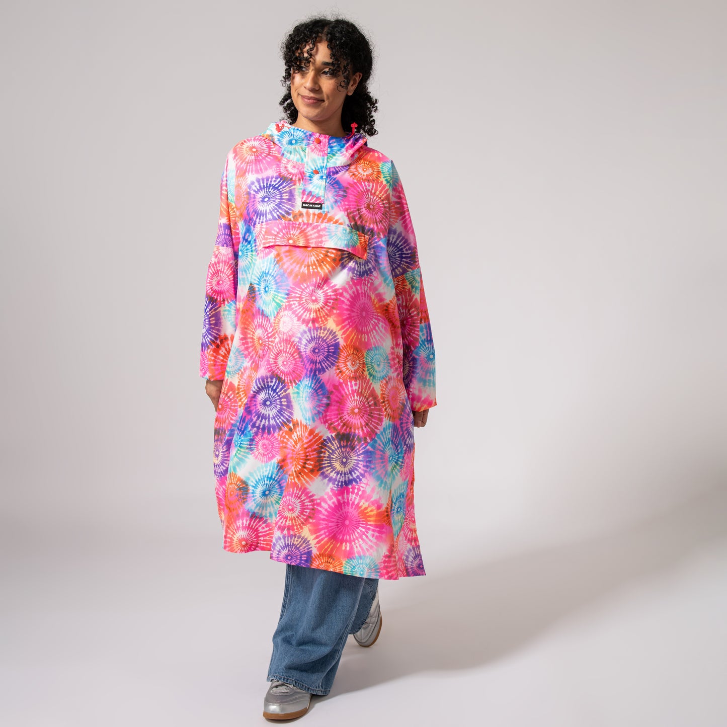 Poncho Packable Waterproof Cape - Tie Dye