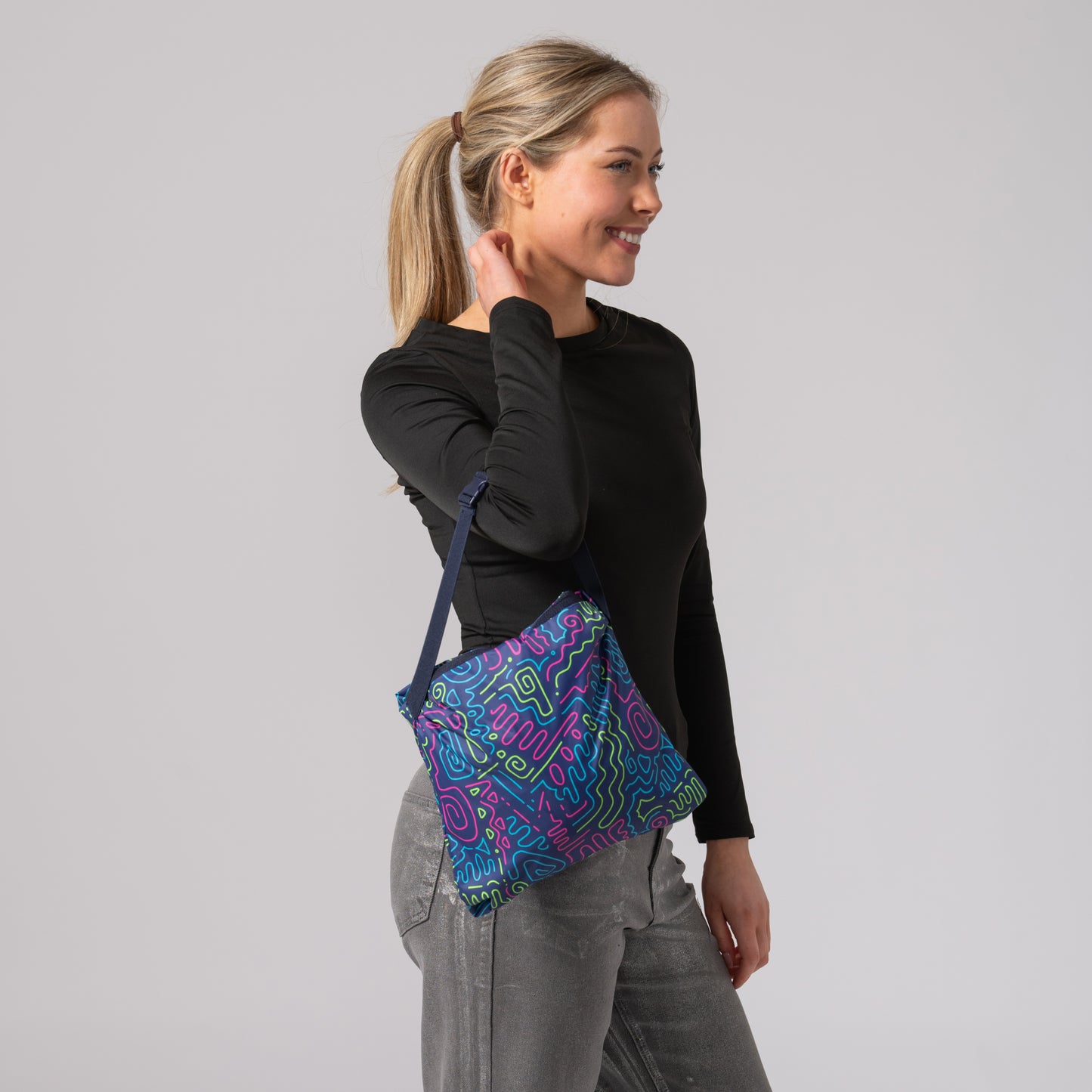 Poncho Packable Waterproof Cape - Neon Jazz