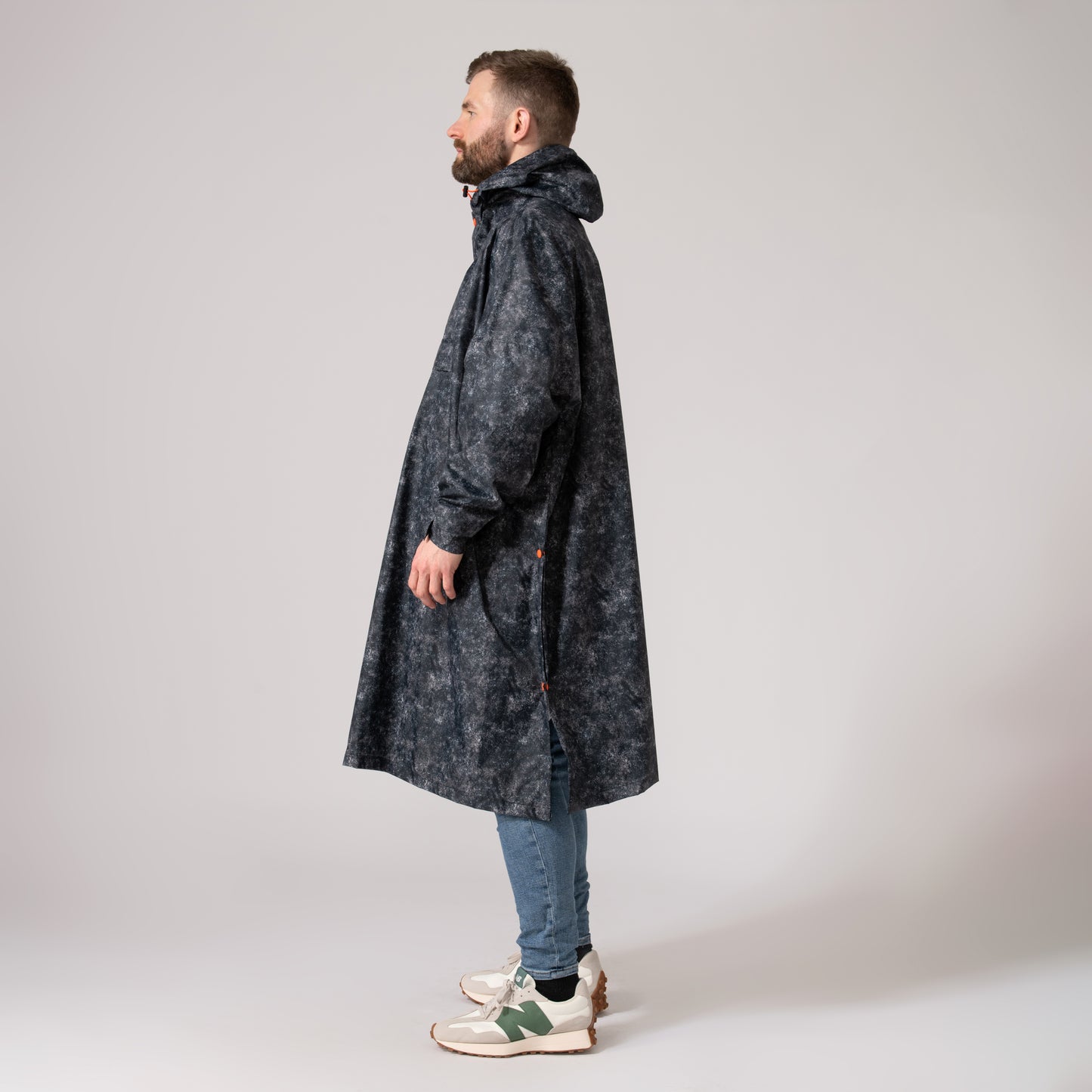 Poncho Packable Waterproof Cape - Graphite Etch