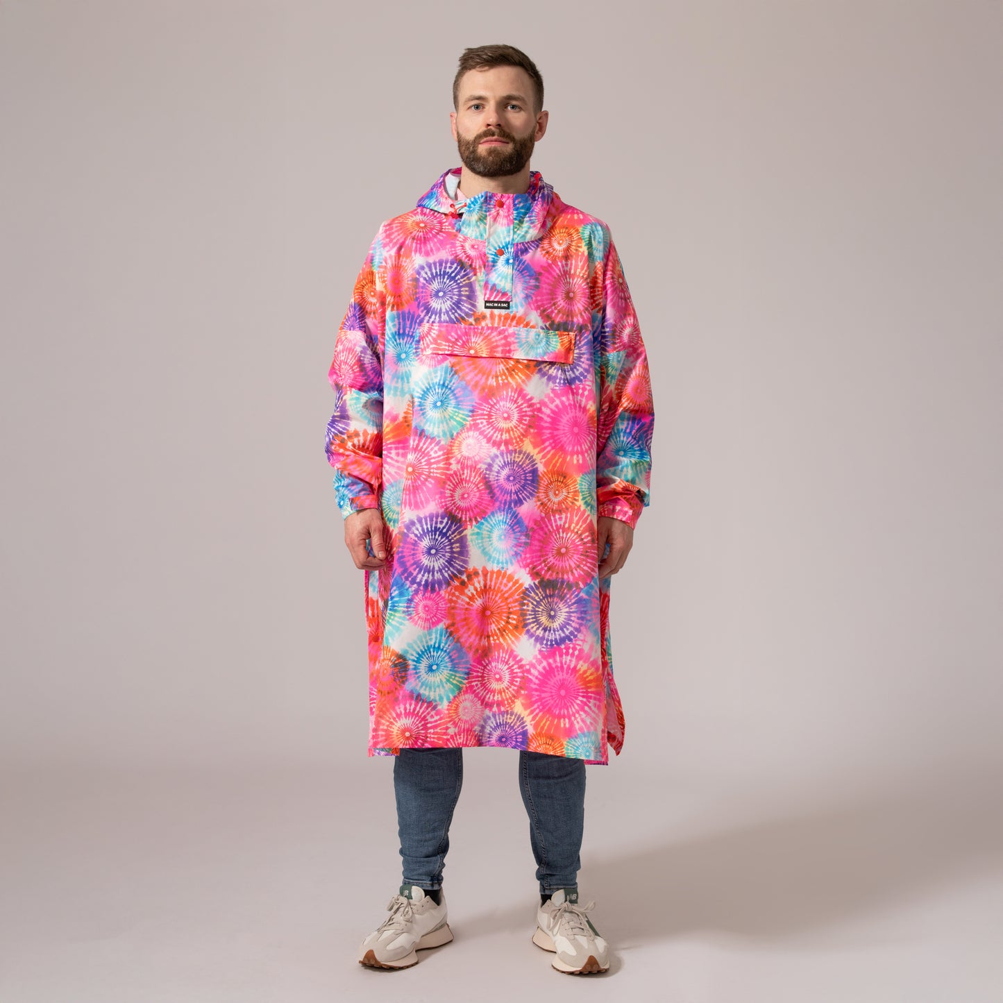 Poncho Packable Waterproof Cape - Tie Dye