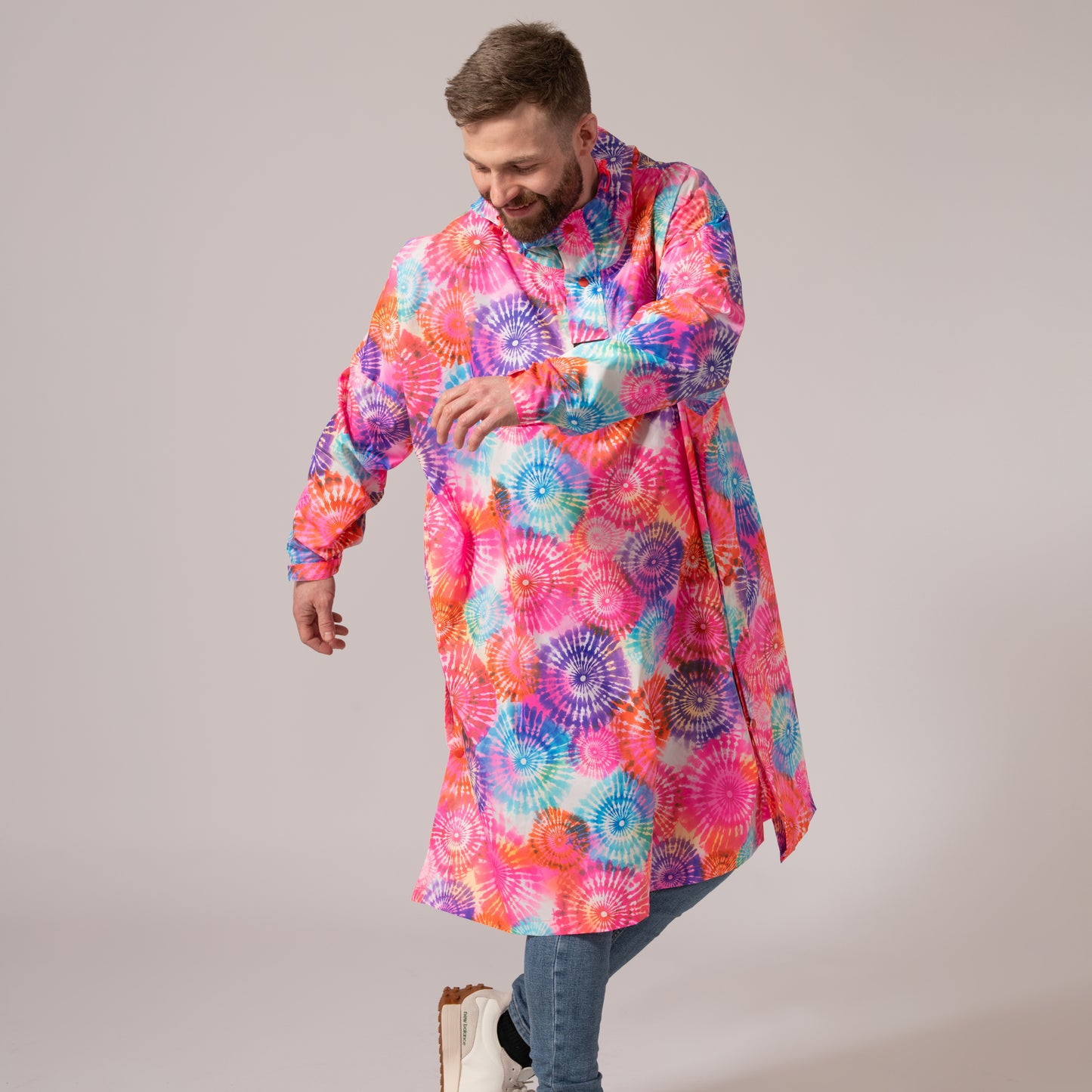 Poncho Packable Waterproof Cape - Tie Dye