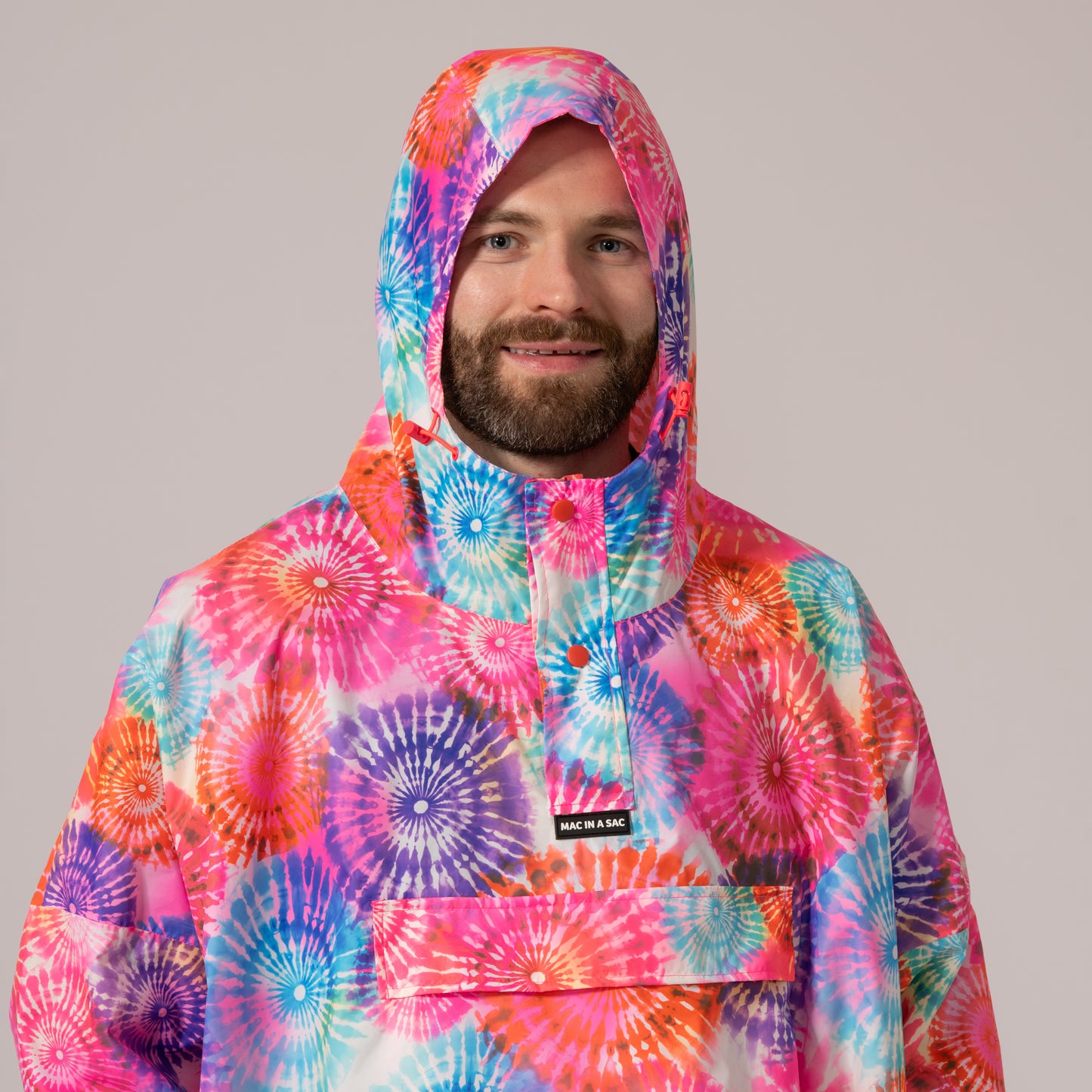 Poncho Packable Waterproof Cape - Tie Dye