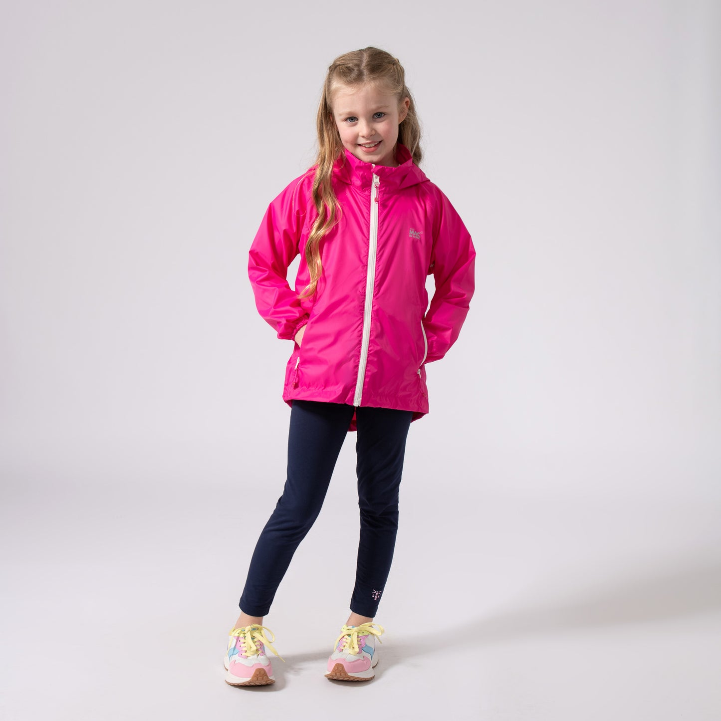 Origin Mini Packable Waterproof Kids Jacket - New Pink