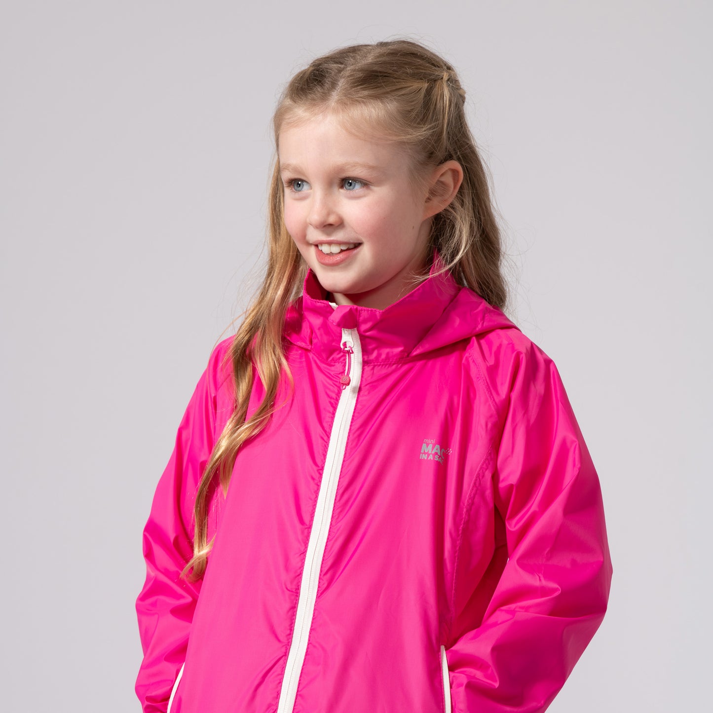 Origin Mini Packable Waterproof Kids Jacket - New Pink