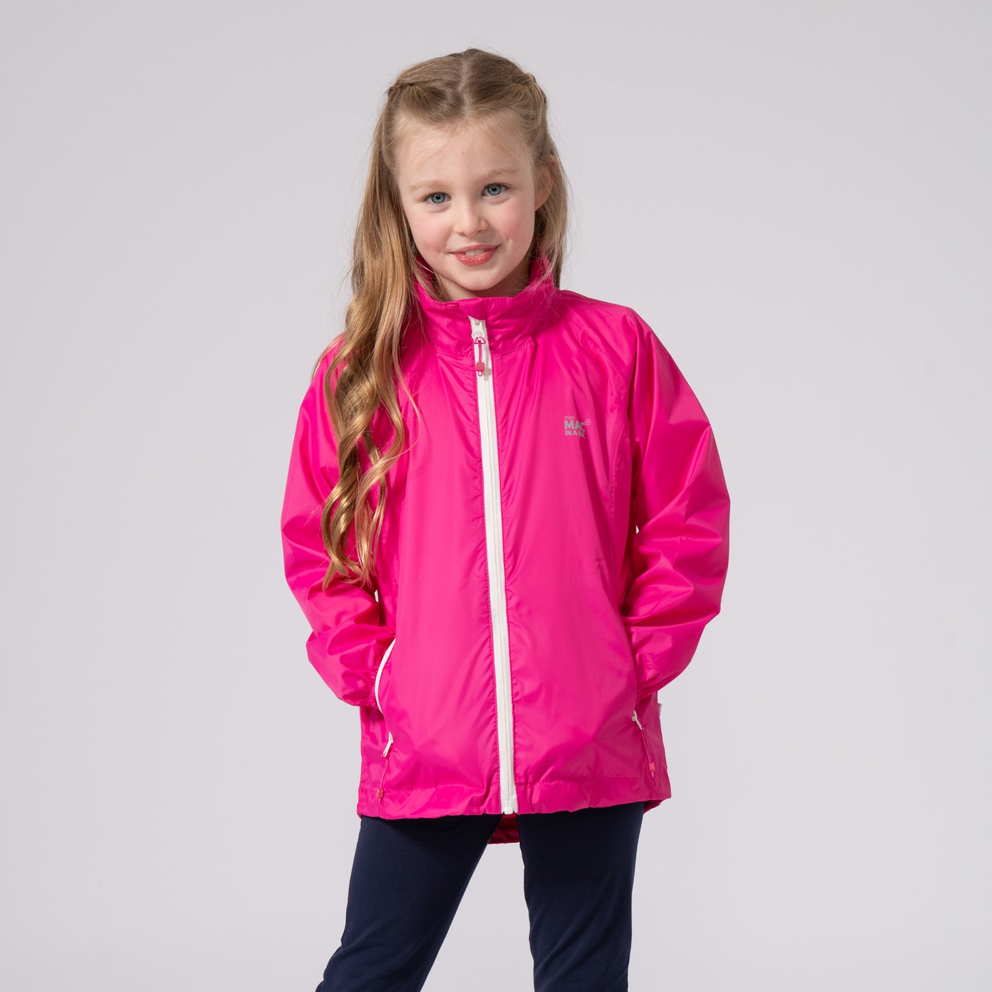 Origin Mini Packable Waterproof Kids Jacket - New Pink
