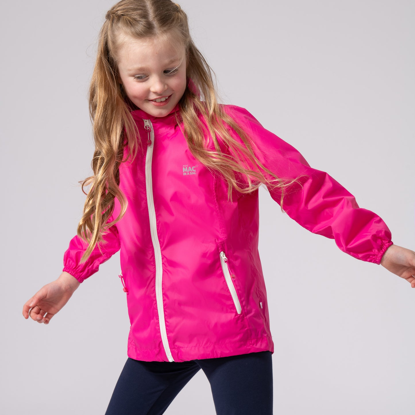 Origin Mini Packable Waterproof Kids Jacket - New Pink
