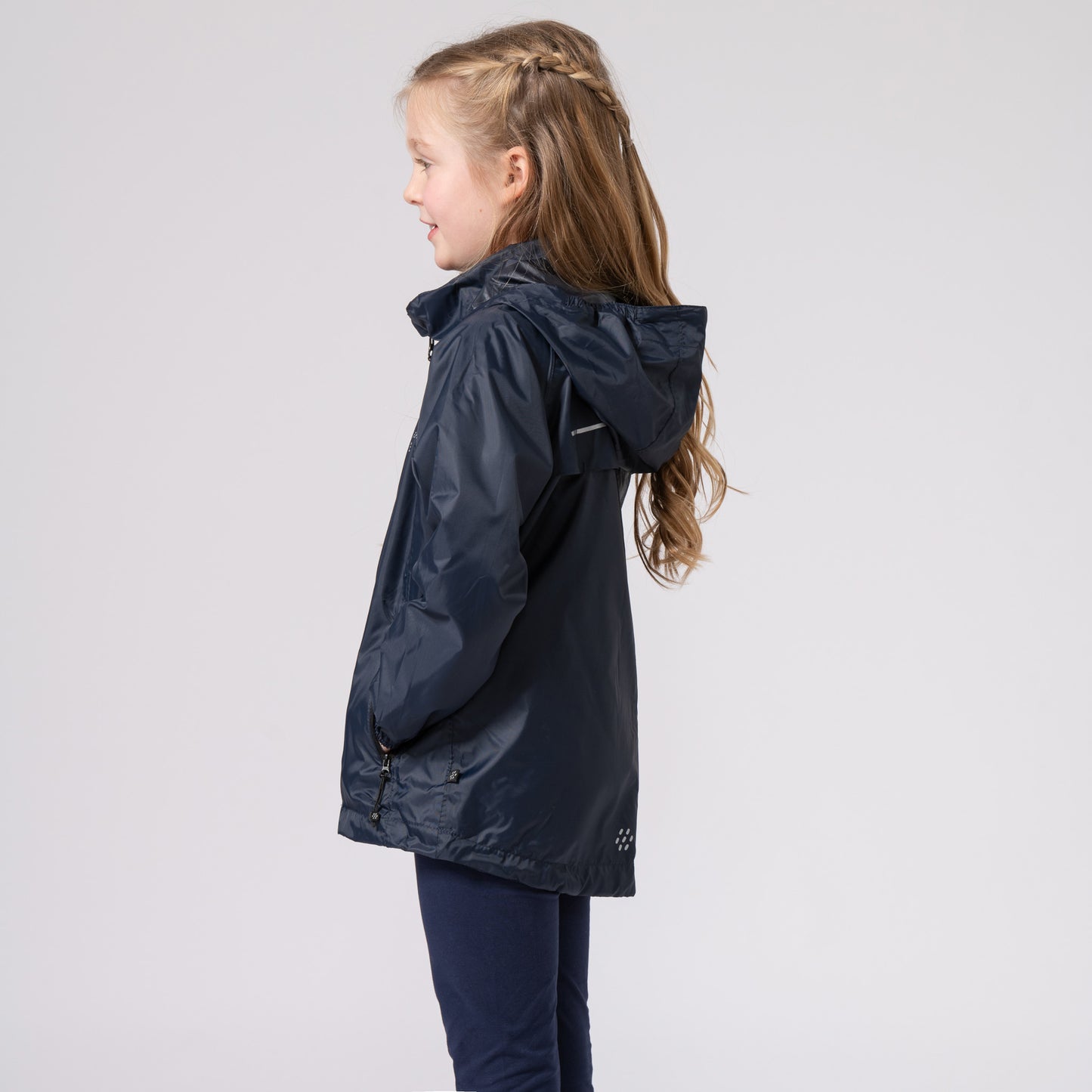 Origin Mini Packable Waterproof Kids Jacket - Navy
