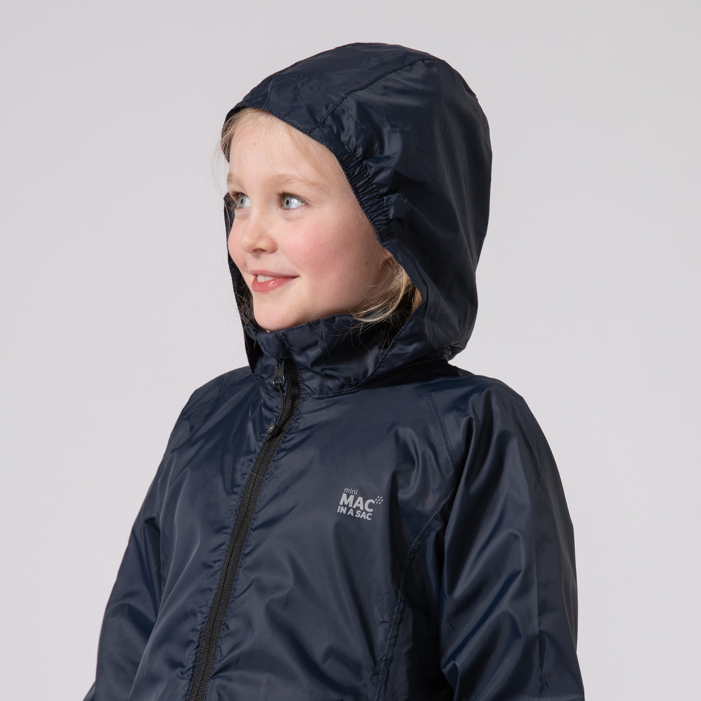 Origin Mini Packable Waterproof Kids Jacket - Navy