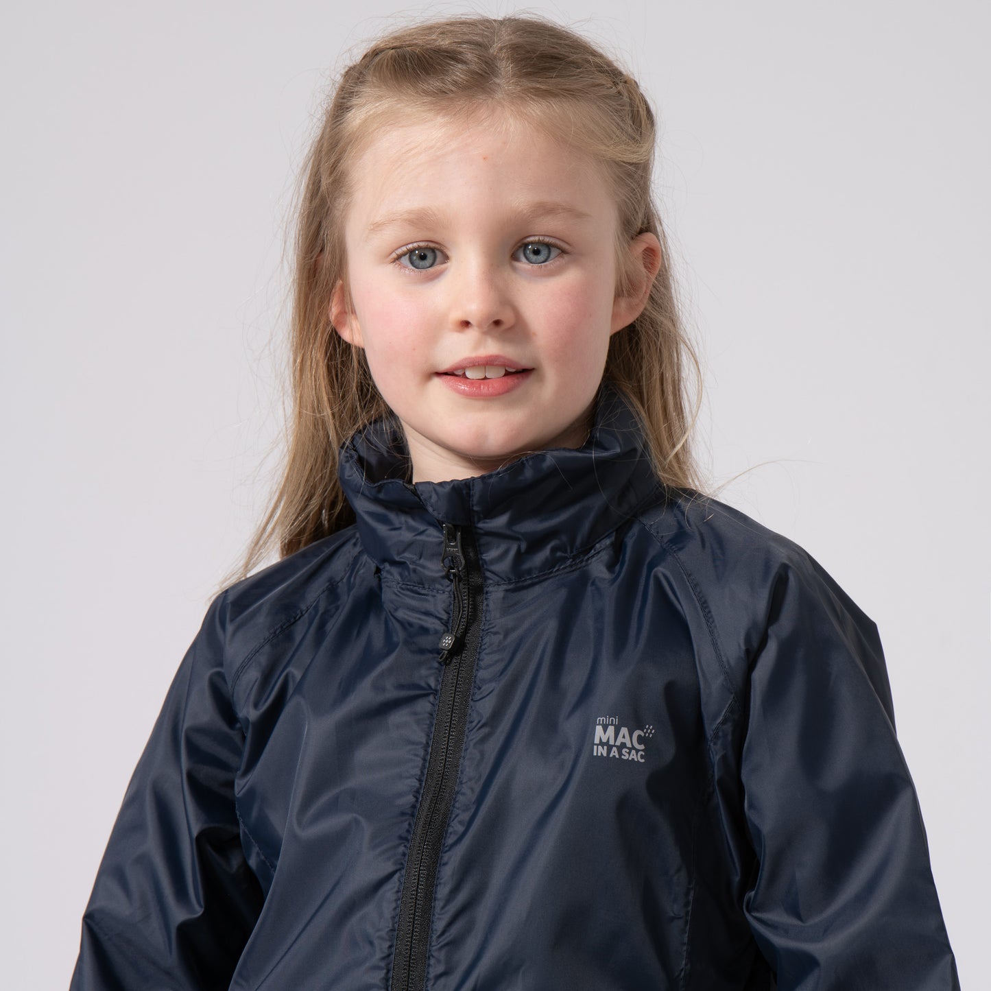 Origin Mini Packable Waterproof Kids Jacket - Navy