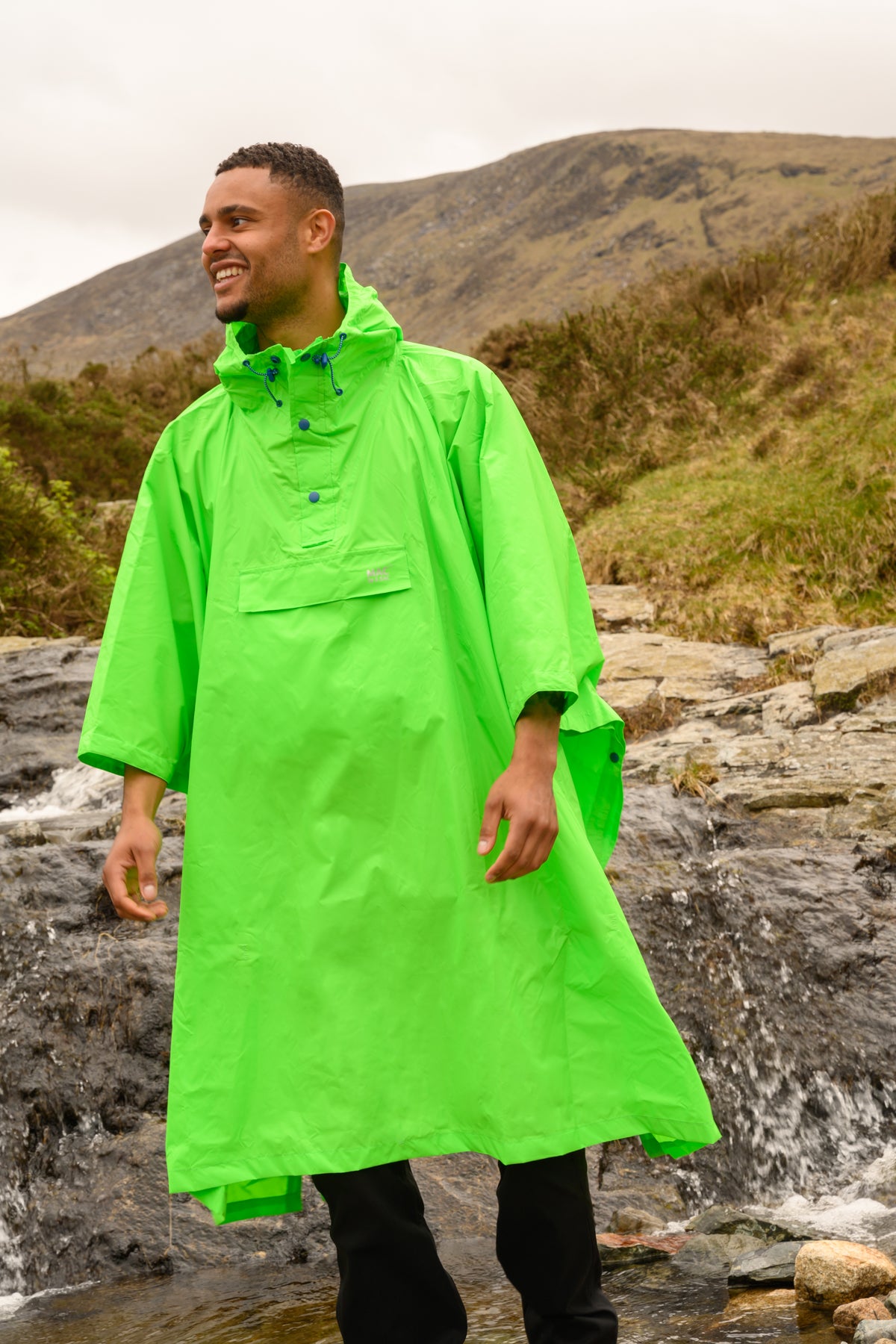 Poncho Packable Waterproof Cape - Neon Green