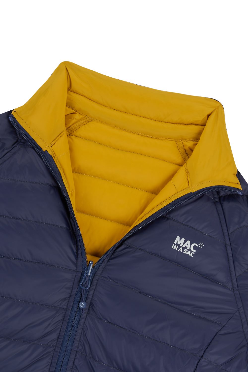 Polar - Packable Women's Down Jacket - Navy Mustard
