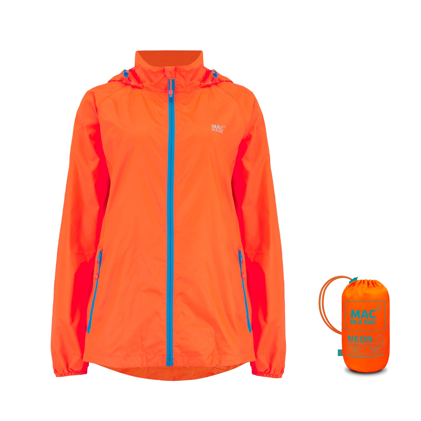 Origin Packable Waterproof Jacket - Neon Orange