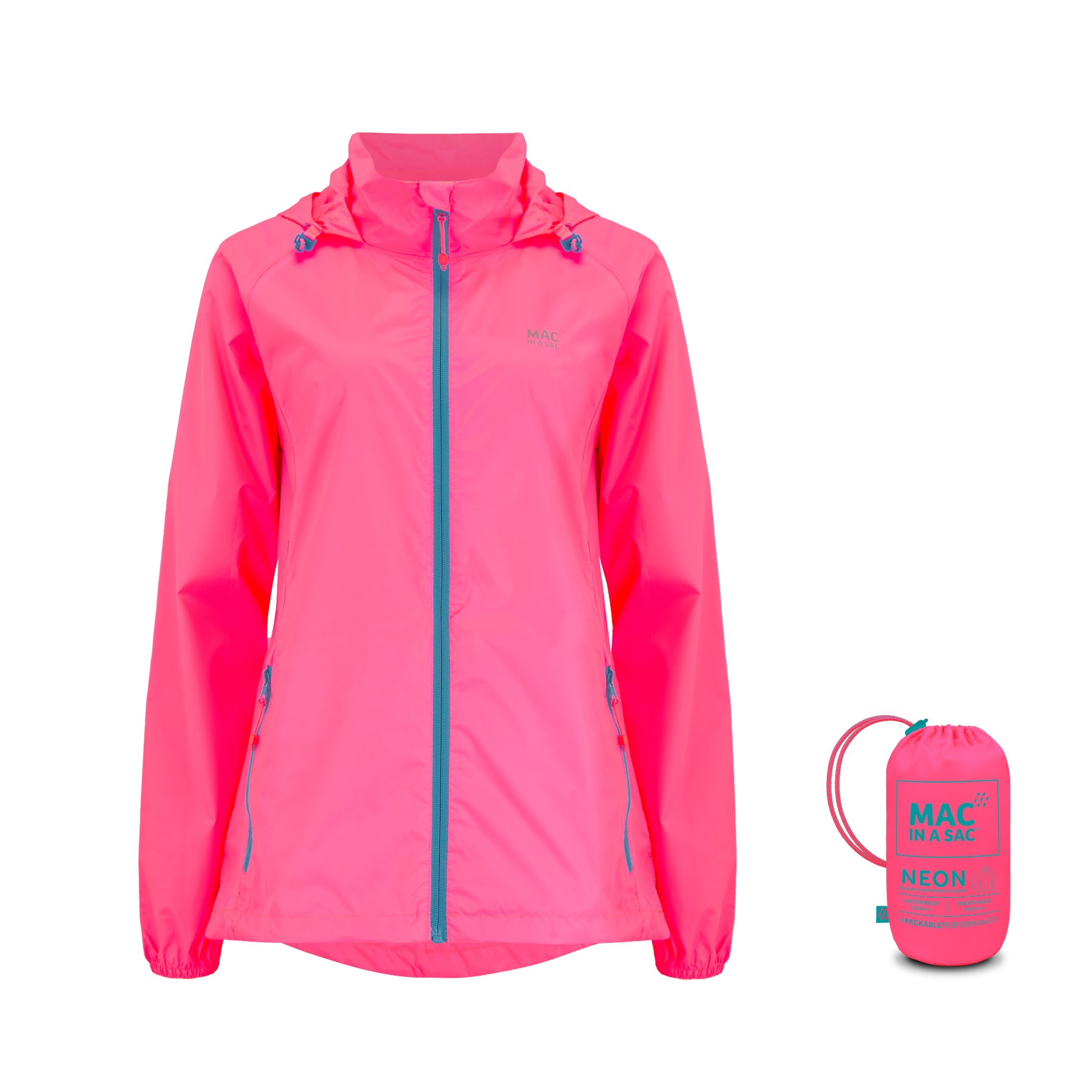 Origin Packable Waterproof Jacket - Neon Pink