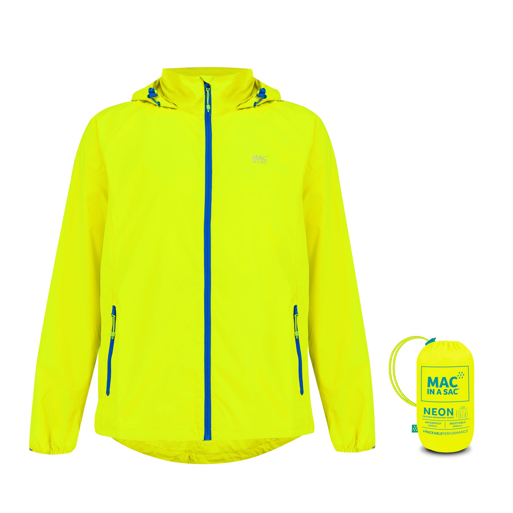 Origin Packable Waterproof Jacket - Neon Yellow