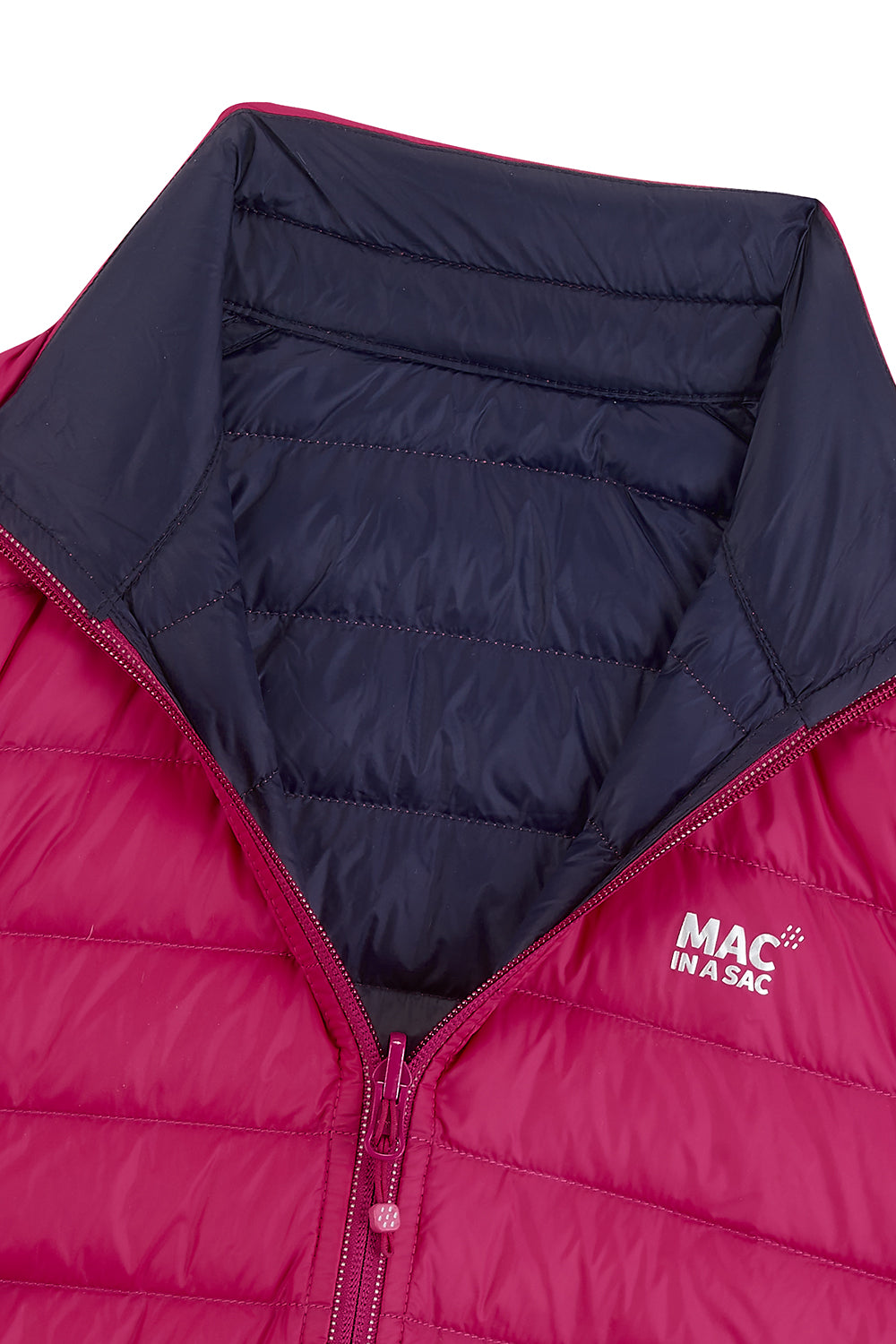 Polar - Packable Women's Down Jacket - Pink Navy