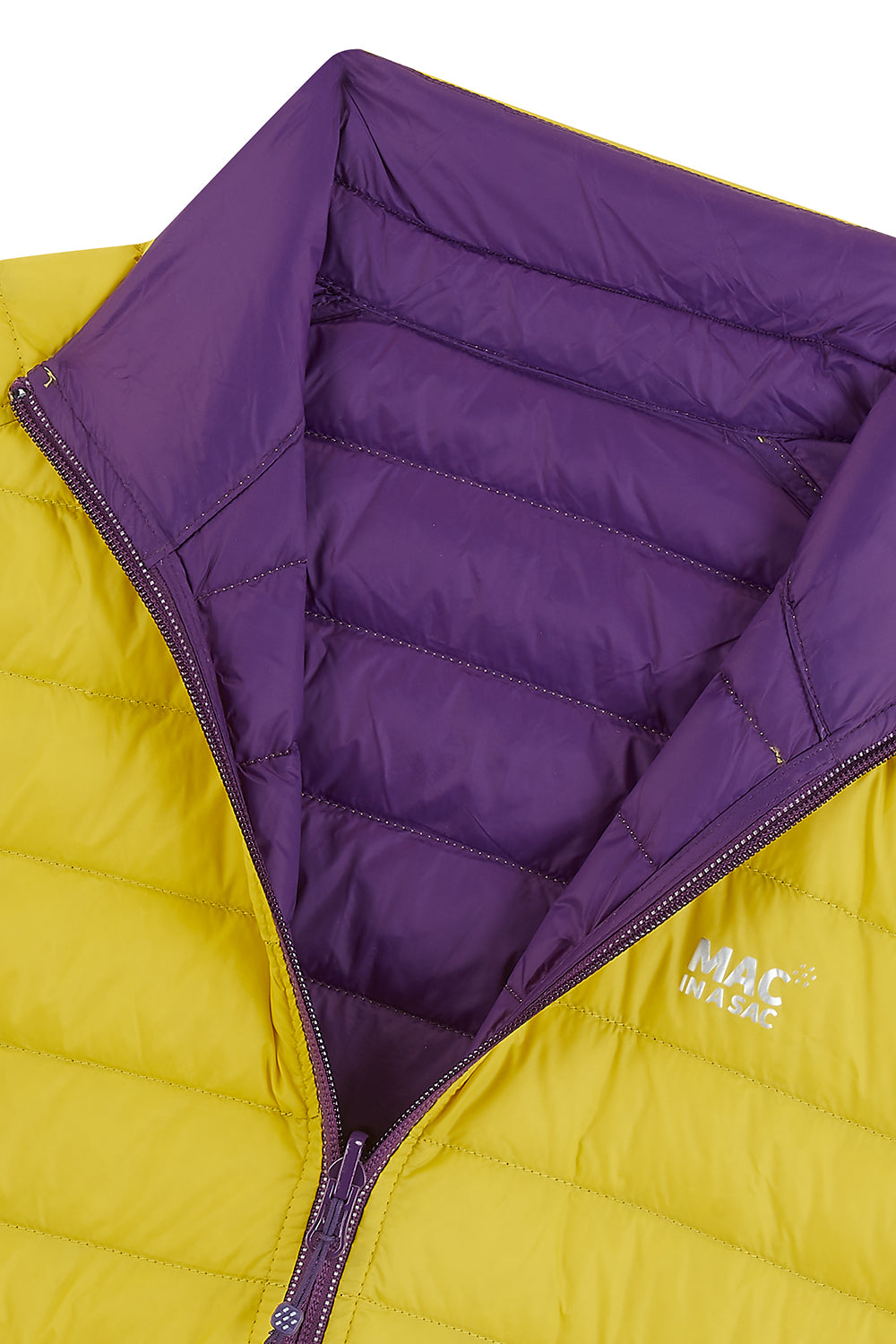 Polar - Womens Reversible Down jacket - Yellow Grape