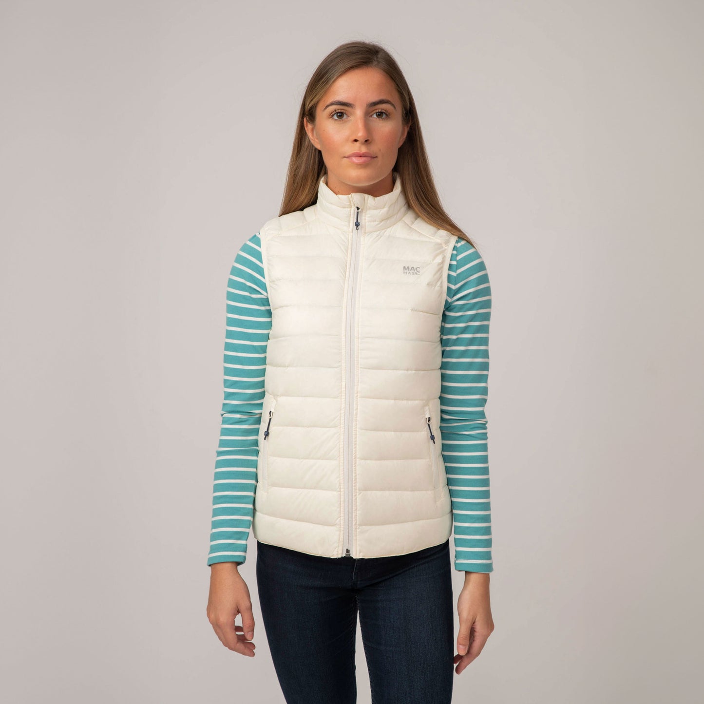 Alpine - Women's Packable Down Gilet - Ivory