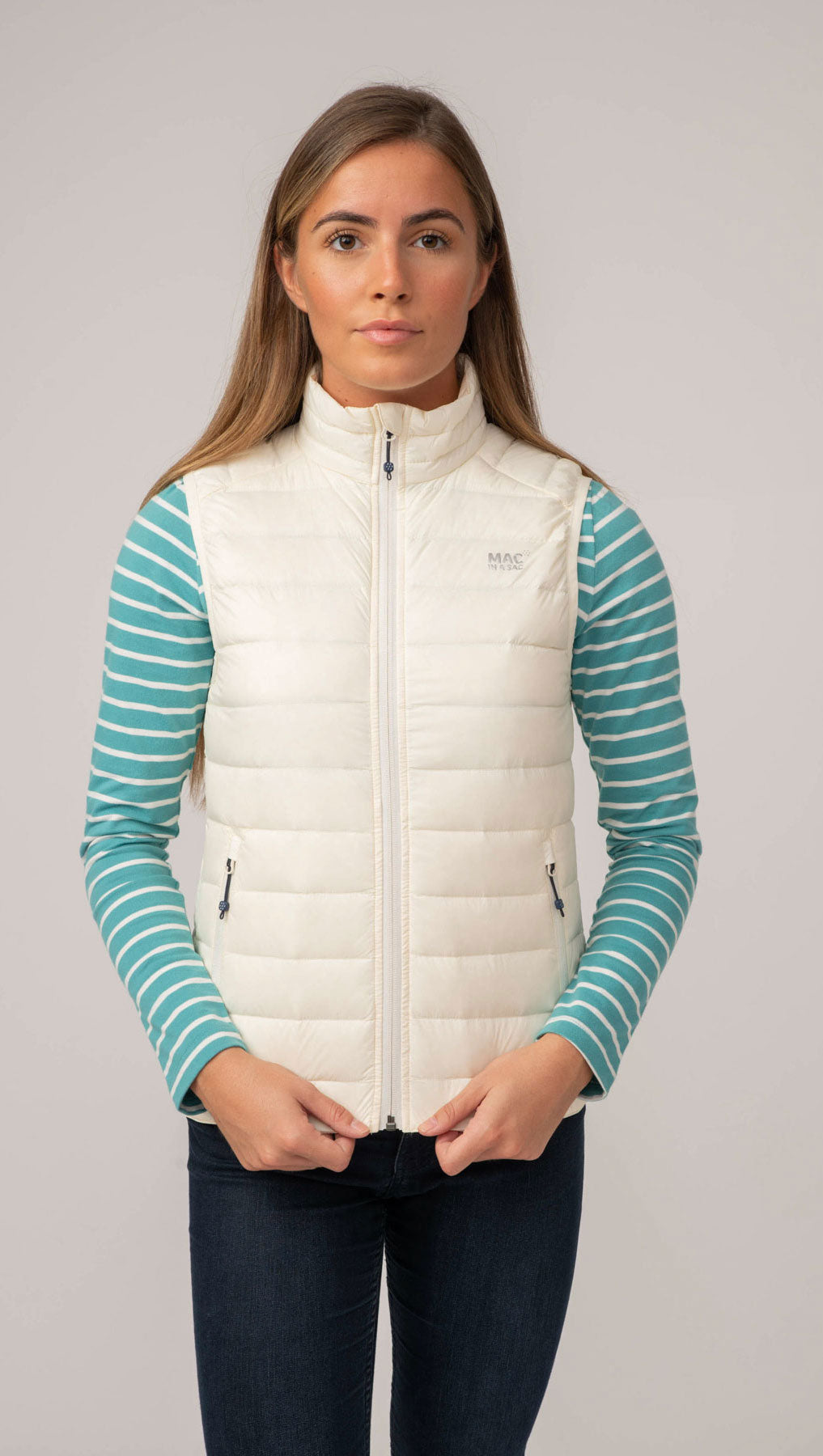 Alpine - Women's Packable Down Gilet - Ivory