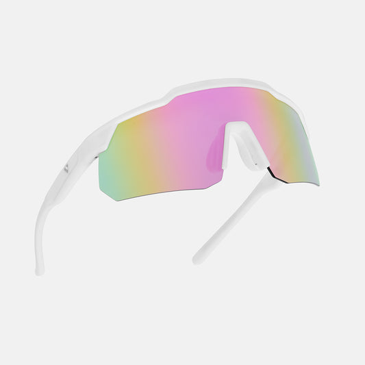 Apex Sunglasses -  Matt White/Iris HV Blue Lens