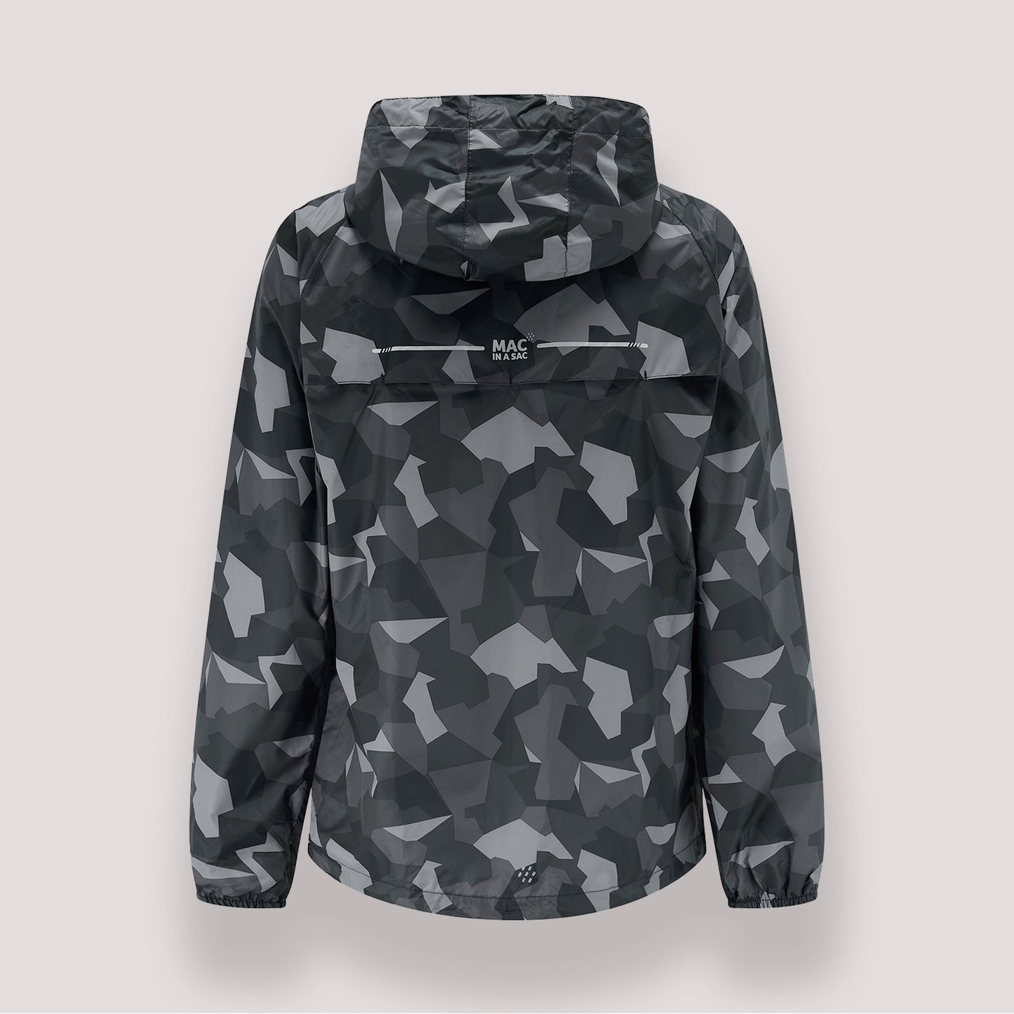Origin Packable Waterproof Jacket - Black Camo Tonal Zip