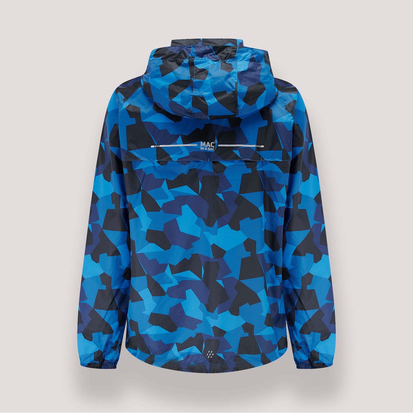 Origin Packable Waterproof Jacket -  Blue Camo Tonal Zip