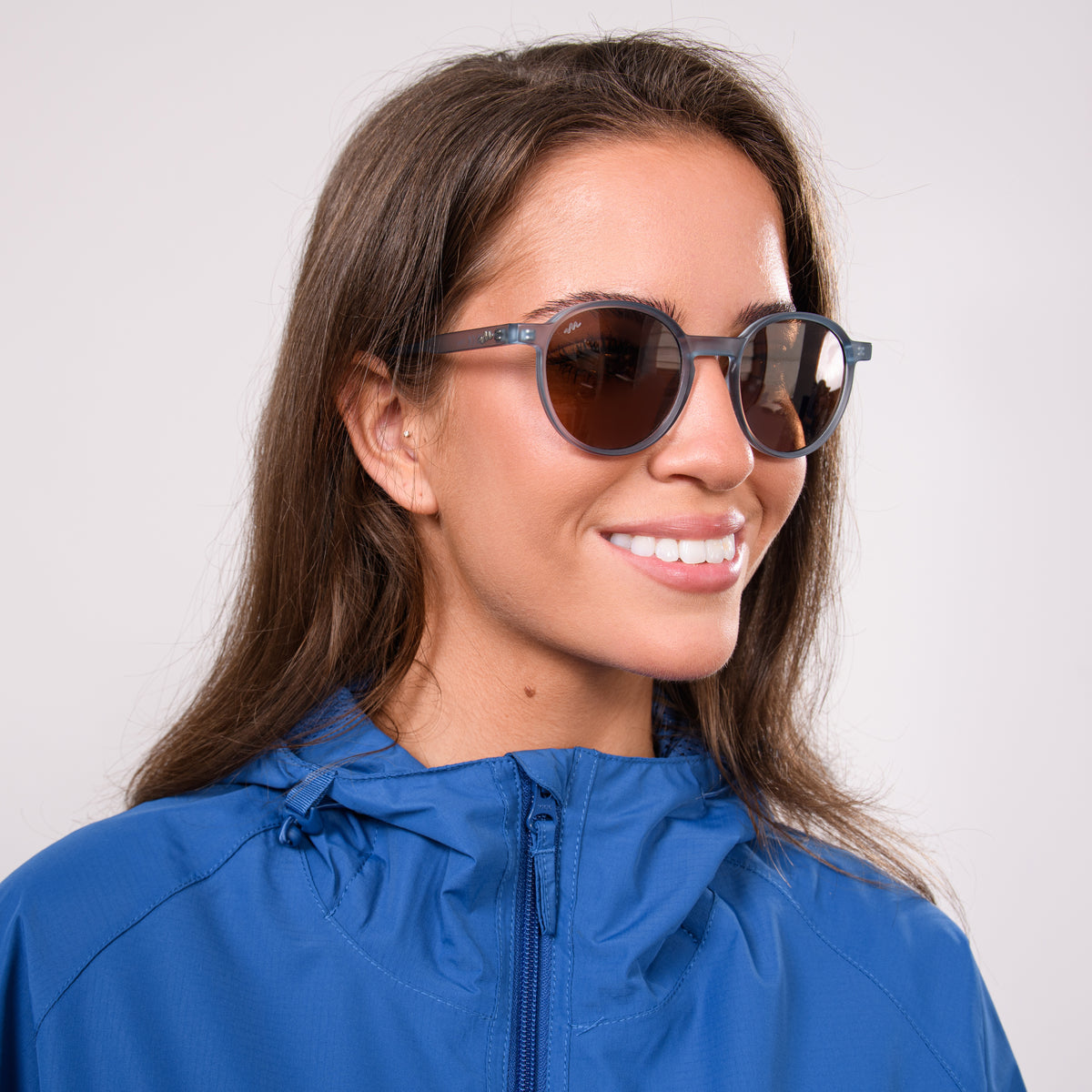 Drift Sunglasses -  Matt Crystal Blue/Brown Lens