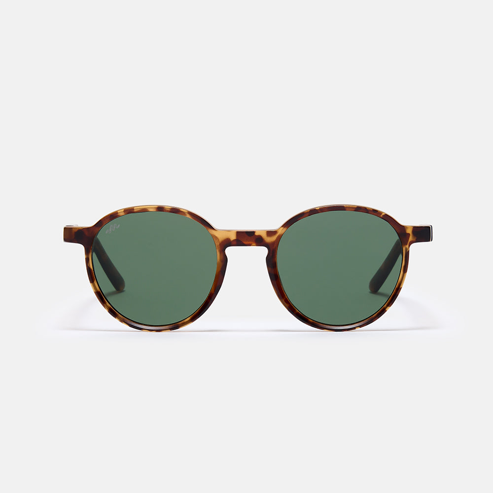 Drift Sunglasses  -  Matt Tortoise Brown/Green Lens