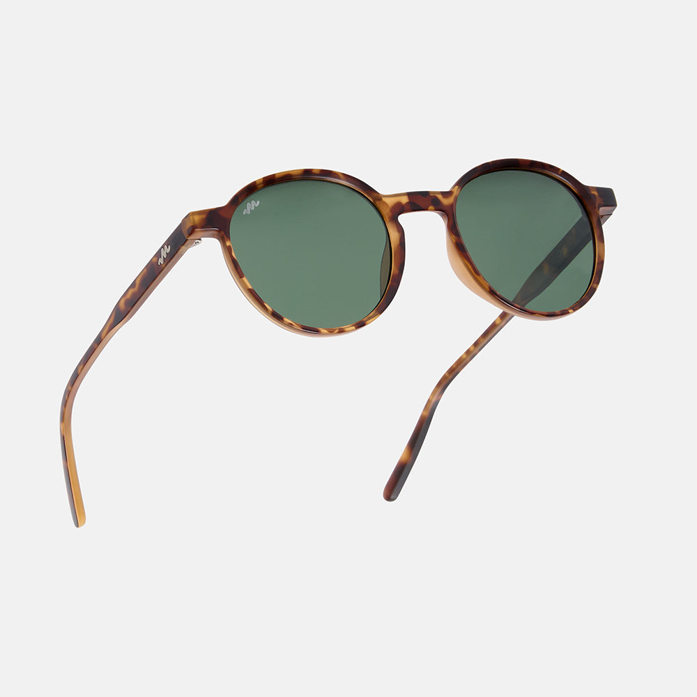 Drift Sunglasses  -  Matt Tortoise Brown/Green Lens