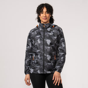 Origin Packable Waterproof Jacket - Black Camo Tonal Zip