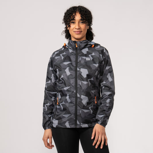 Origin Packable Waterproof Jacket - Black Camo Tonal Zip