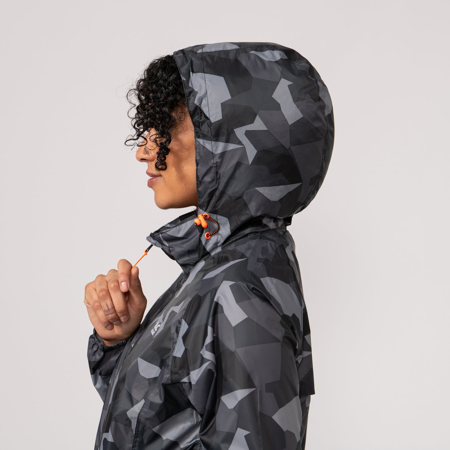 Origin Packable Waterproof Jacket - Black Camo Tonal Zip