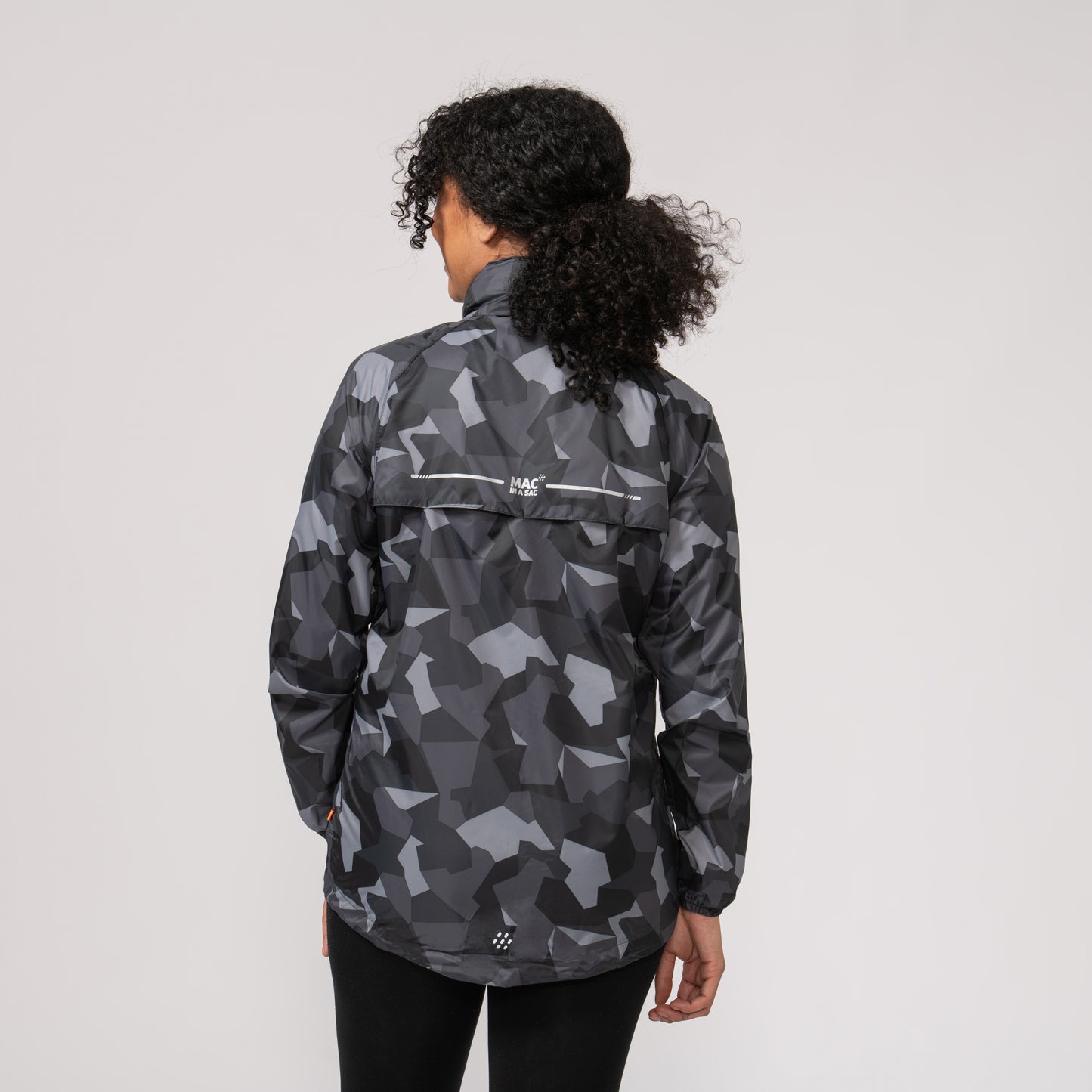 Origin Packable Waterproof Jacket - Black Camo Tonal Zip