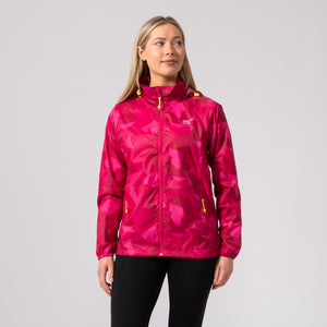 Origin Packable Waterproof Jacket - Pink Camo Tonal Zip