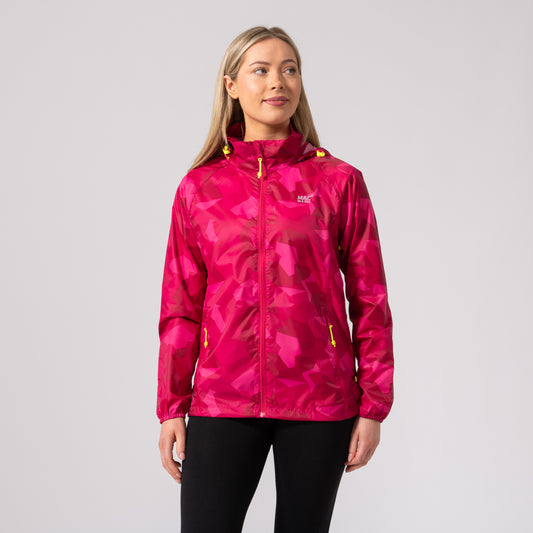 Origin Packable Waterproof Jacket - Pink Camo Tonal Zip
