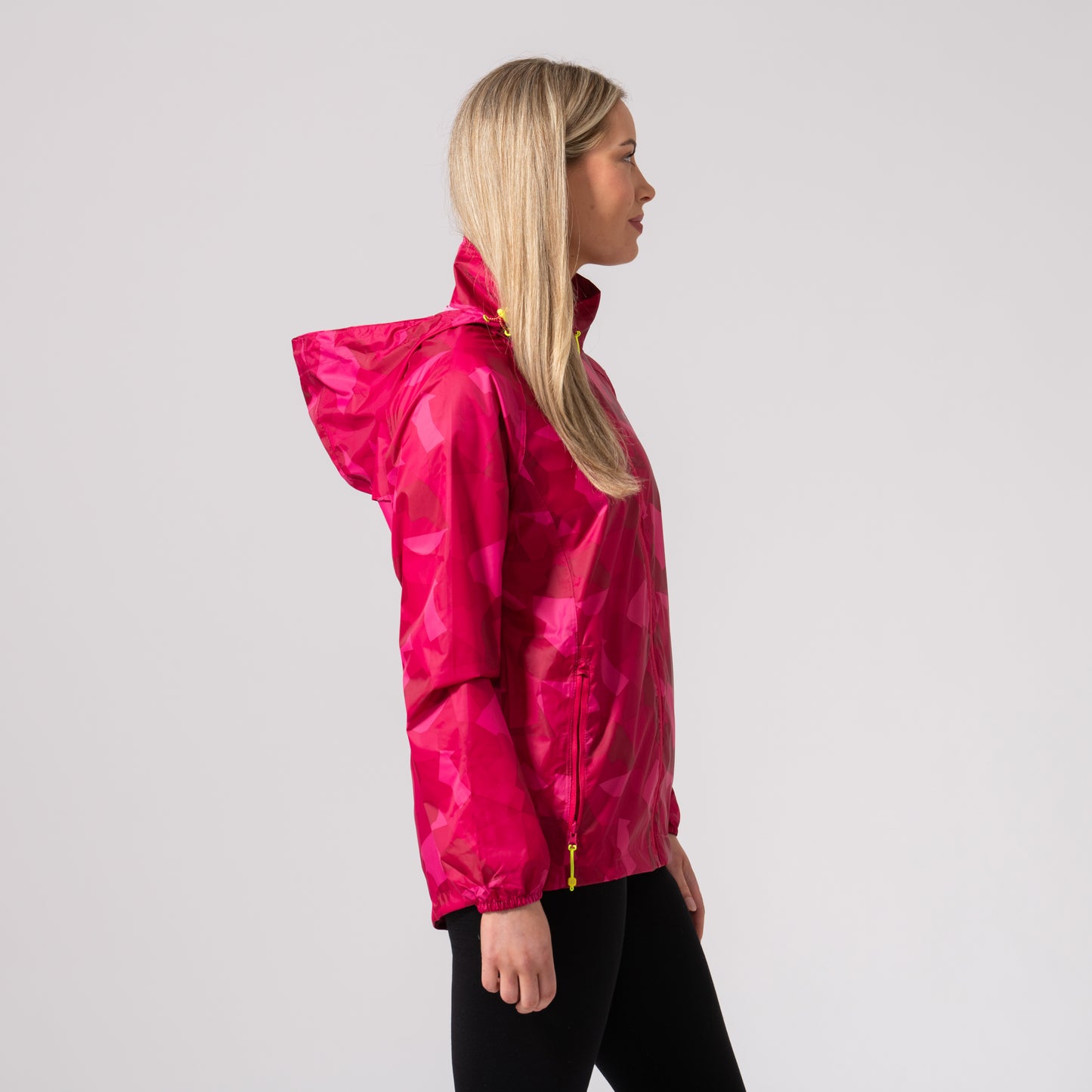 Origin Packable Waterproof Jacket - Pink Camo Tonal Zip