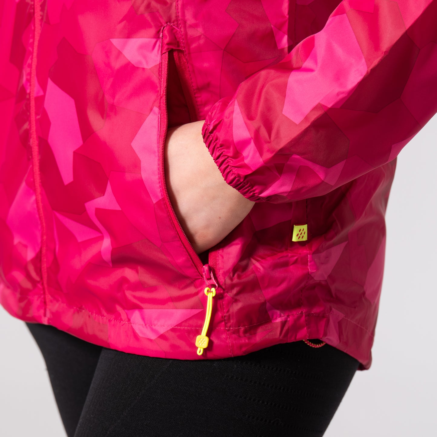 Origin Packable Waterproof Jacket - Pink Camo Tonal Zip